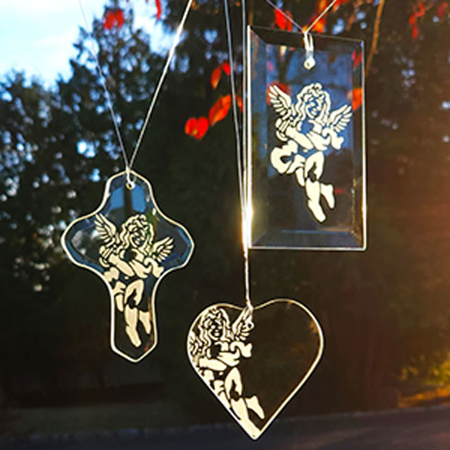 Angel Baby Hanging Glass Shapes