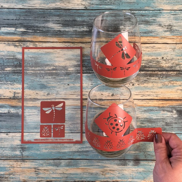 Blissful Bugs Stemless Wine Glasses