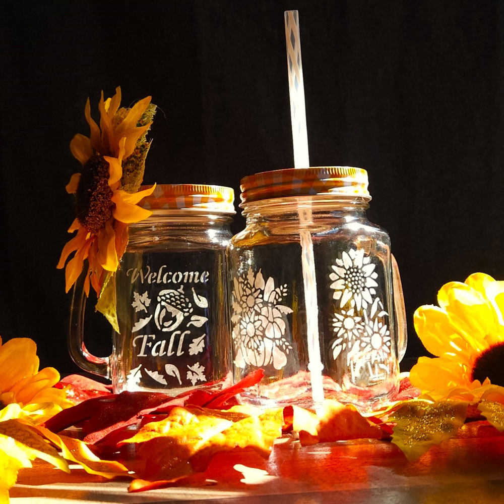 Festive Fall Mason Mugs