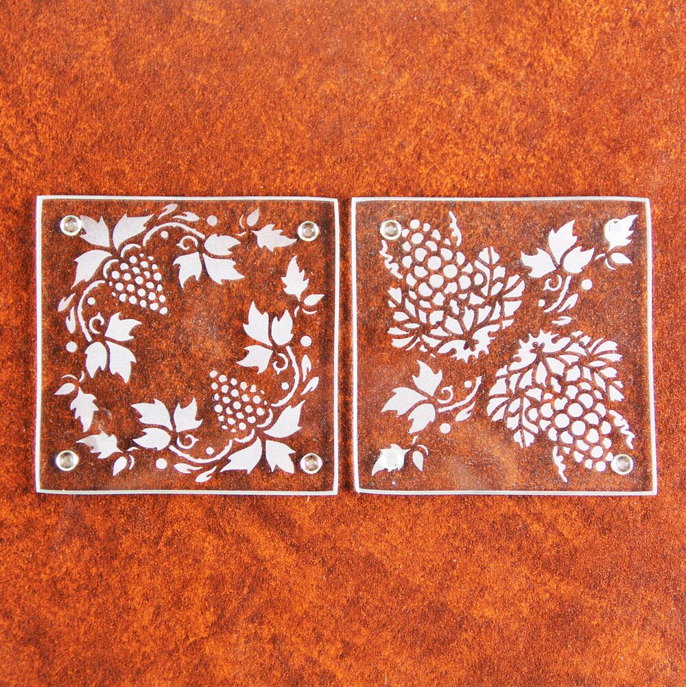 Glass Etching: Decorative Coasters