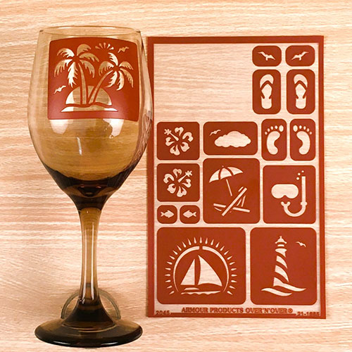 Happily Ever After Tropical Sunset Wine Glass