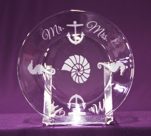 Glass Etching: Decorated Plates