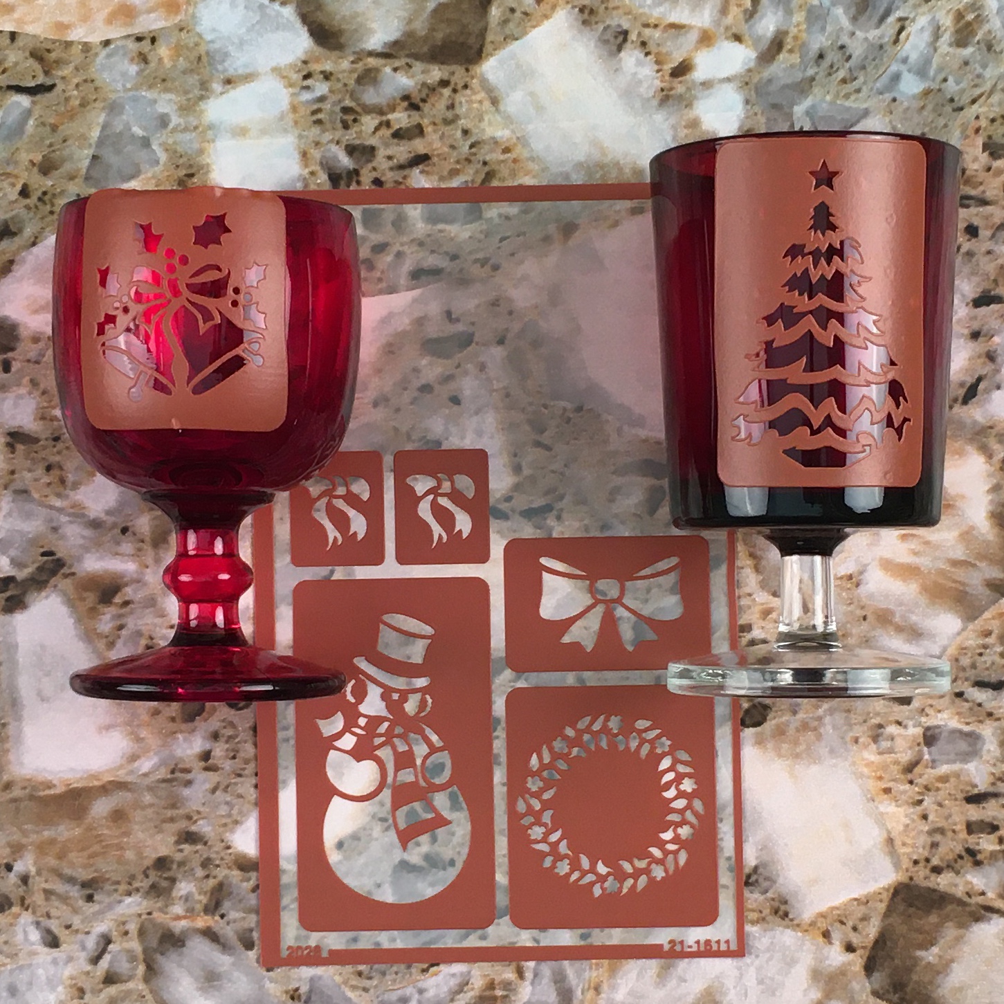 Scarlet Christmas Goblets