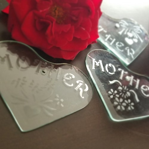 Glass Etching: Hearts And Love