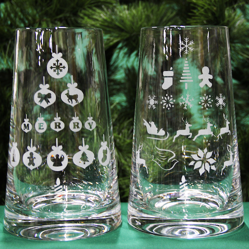 Mosaic Christmas Tree Vases