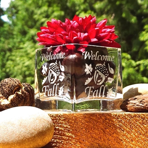 Welcome Fall Votive Vase