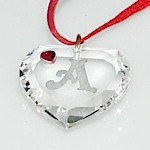 Etched Heart Pendant