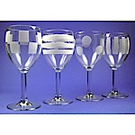 Graphic Effect Wine Glasses